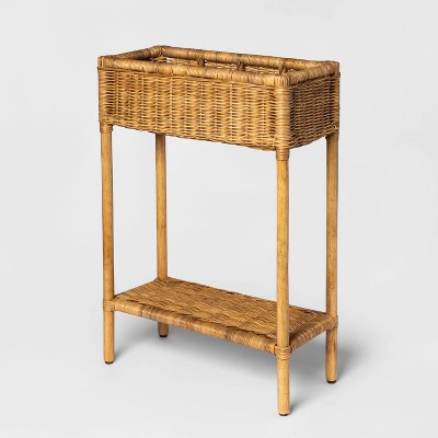 28" x 20" Woven Rattan Multi-Plant Stand Brown - Threshold™