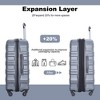 3 PCS Expandable PC Lightweight Luggage Sets Suitcase with Two Hooks, 360° Spinner Wheels and TSA Lock  21"25"29" - ModernLuxe - 3 of 4