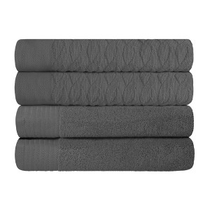 Premium Cotton Herringbone Medium Weight Bathroom Towel Set by Blue Nile Mills - 1 of 4