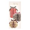 Meri Meri Fall Stripe Paper Honeycomb Pumpkins (Pack of 3) - 4 of 4