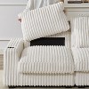 NicBex 126 Inch L-Shaped Corduroy Sectional Sofa with Movable Ottoman,4 Waist Pillows and USB Ports for Living Room,Bedroom,Beige - 4 of 4