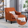 CAVINAS Modern Upholstered Accent Chair with Scooped Arms, Corduroy Fabric Armchair for Bedroom, Apartment, Office or Waiting Room - 3 of 4