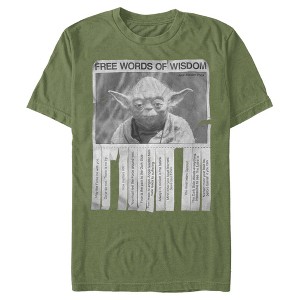 Men's Star Wars Yoda Words of Wisdom T-Shirt - 1 of 4