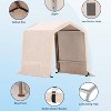 GustoWave 6x8FT Outdoor Portable Storage Shed with Roll-Up Door for Motorcycle, Garden and Tools - 3 of 4