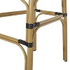 Christopher Knight Home 2pc Vande Wicker and Aluminum Outdoor Patio 29.5" French Barstools Black/White/Bamboo Print Finish - 3 of 4