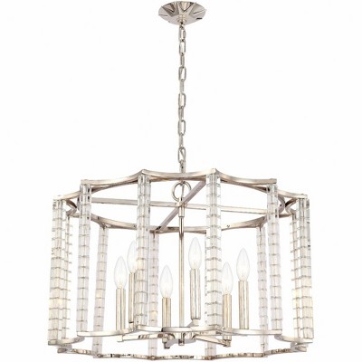 Crystorama Lighting Carson 6 - Light Chandelier in  Polished Nickel