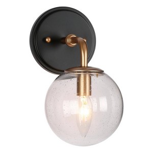LNC Cllenqy 5.5-in W 1-Lights Matte Black and Gold Modern/Contemporary Vanith Lights - 1 of 1