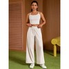 ATHLECHIC Women's Summer 2 Pieces Outfits Tracksuit Crop Camisole and Wide Leg Pants Lounge Sets - 2 of 4