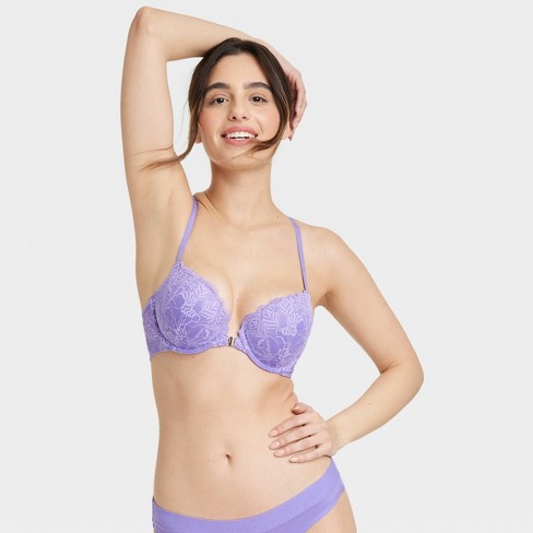 Women's Racerback Lace Push-up Bra - Auden™ Purple 38ddd : Target