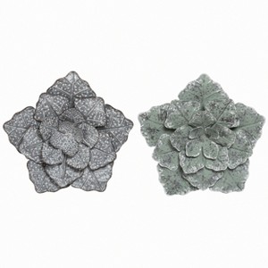 Transpac Large Metal Rustic Flower Decor Set of 2 Spring Home Decorations - 1 of 1