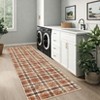 Washable Rug Modern Plaid Rug Non Slip Non Shedding Rug Low Pile Rugs Foldable Indoor Carpet for Living Room Bedroom Study Room Guest Room Playroom - 3 of 4