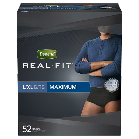 Depend Real Fit Underwear for Men, Maximum Absorbency, Large/Extra ...