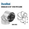 DuraVent DuraBlack 8-Inch Diameter Stainless Steel Single Wall Wood Burning Stove 90 Degree Elbow Pipe Connector to Vent Smoke and Exhaust, Silver - 4 of 4