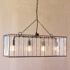 Rectangle Pendant Light With Glass Chimes 12"H, Gray Gunmetal Glass/Metal By Kalalou - 3 of 3