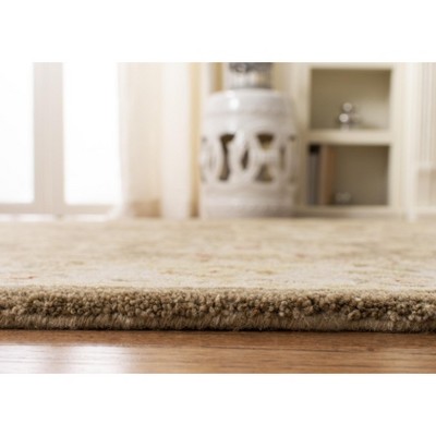 Hand-Tufted Ivory and Tan Wool Runner Rug, 2'3" x 16'