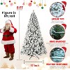 Resenkos Artificial 8ft Flock LED-lit Christmas Tree with 1460PVC Mixed Branch Tips - 3 of 4