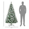 NicBex 6ft Snow Flocked Artificial Christmas Tree Hinged Full Tree with 800 Branches Tips and 61 Pinecones for Decoration, White - 2 of 4