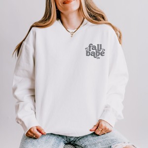 Simply Sage Market Embroidered Fall Babe Stars Lightweight Garment Dyed Sweatshirt - 1 of 4