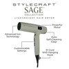 StyleCraft Sage Hair Dryer Professional Lightweight with 2 Concentrator Nozzles, 1 Diffuser - 2 of 4