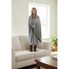 Personalization Mall All About Me Embroidered Initial Fleece Blanket, Grey, 60" x 80" - 3 of 4