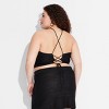 Women's Open Back High Neck Sweater Tank - Wild Fable™ Black - 3 of 3