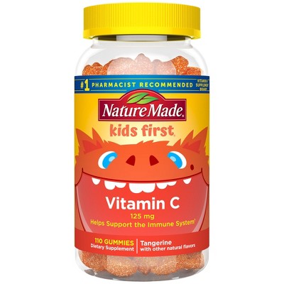 Nature Made Kids First Vitamin C Gummies for Immune Support - Tangerine - 110ct