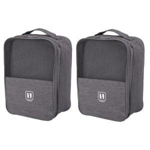 Unique Bargains Waterproof Portable Lightweight Luggage Shoe Bags for Travel 2 Pcs - 1 of 4