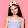 Unique Bargains Girl's Soft And Breathable Solid Bow Headbands 6.10"x3.35" 1 Pc - 2 of 4