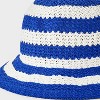 Girls' Striped Bucket Hat - Cat & Jack™ Blue/White - 3 of 3