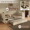 KIGFTSOD White Wooden Twin Size Daybed with Trundle and Side Shelves, Drawers, Storage Bed with Multi-Functional Desk and Charging Station - 4 of 4