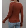 Women's Knit Long Sleeve Sweater Top - Lily Clothing - 3 of 4