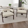 NicBex Modern Accent Chair,Teddy Upholstered Living Room Chair with Open Back,Set of 2 Barrel Dining Chair for Dining Room/Bedroom - 4 of 4