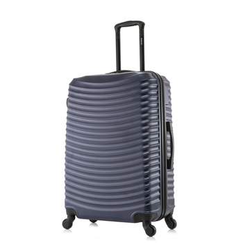 DUKAP Adly Lightweight Hardside Large Checked Spinner Suitcase