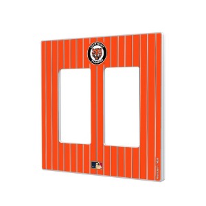 MLB Cooperstown Central Teams Pinstripe Hidden-Screw Light Switch Plate for Double Rocker - 1 of 4