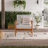 GDFStudio Rae Patio Cushioned Eucalyptus Wood Chair with Spindle-Back - 2 of 4