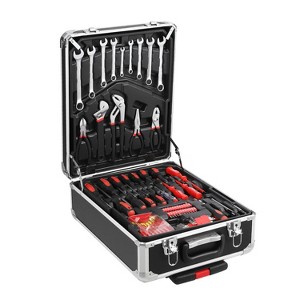 800-Piece Aluminum Tool Box Set with Heavy-Duty Trolley Case, Multi-Purpose Mechanic Tool Kit for Home Repair, Portable Tool Storage for Craftsman - 1 of 4