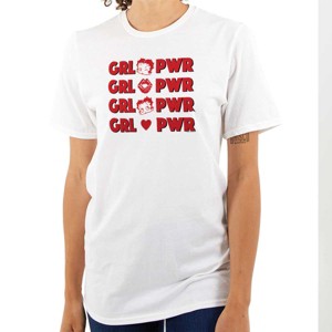 Betty Boop Girl Power On Repeat Womens Graphic T Shirt Tees Brisco Brands - 1 of 4