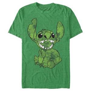 Men's Lilo & Stitch Four-Leaf Clover Fill T-Shirt - 1 of 3