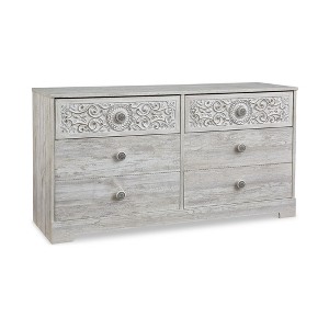 Signature Design by Ashley Casual Paxberry 6 Drawer Dresser, Whitewash - 1 of 4