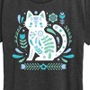 Women's - Instant Message - Scandinavian Cat Short Sleeve Graphic T-Shirt - 2 of 4