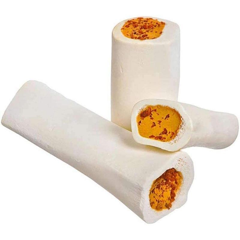 Pawstruck Large 5-6" Filled Dog Bones - Peanut Butter, Cheese & Bacon, or Beef Flavor - Made in USA Long Lasting Stuffed Femur Treat for Aggressive Chewers, 1 of 8