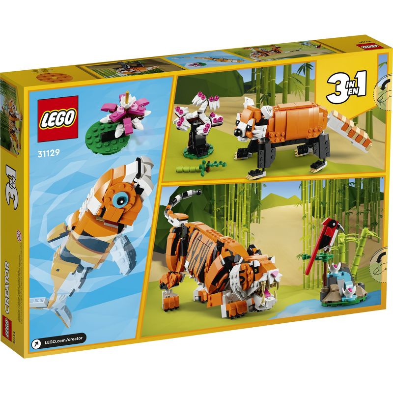 LEGO Creator 3 in 1 Majestic Tiger Animal Building Toy 31129, 5 of 11