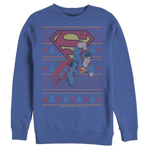 Men's Superman Ugly Christmas Superman Flight Sweatshirt - 1 of 3