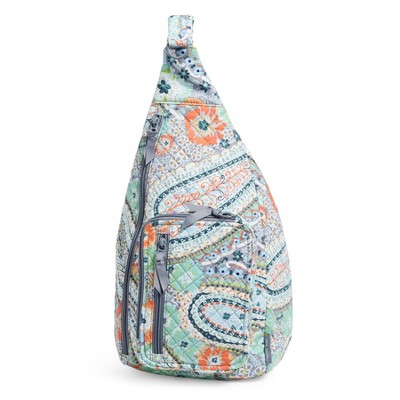 Vera Bradley Women's Recycled Cotton Sling Backpack Citrus Paisley