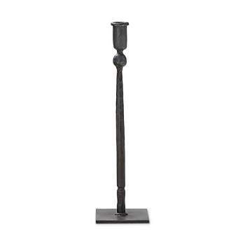 tag Tribeca Black Iron Taper Candle Holder Short, 14H inches.
