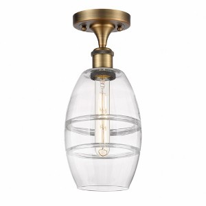 Vaz - 1 Light Semi-Flush Mount In Industrial Style-9.38 Inches Tall and 5.88 Inches Wide - 1 of 1
