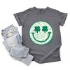 S.W.Smiley Clover Leopard Smiley Face - Women's Garment Dyed Graphic T-Shirt - 3 of 4