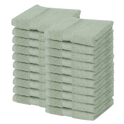 Splash Zero Twist 100% Ring Spun Cotton Face Washcloth Set – Reversible, 550 GSM, Soft, Lightweight, Highly Absorbent Towels for Bathroom