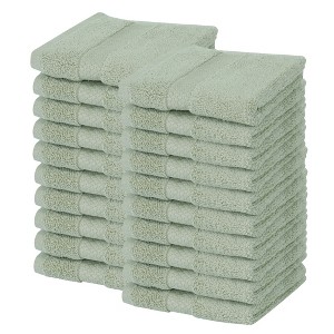 Splash Zero Twist 100% Ring Spun Cotton Face Washcloth Set – Reversible, 550 GSM, Soft, Lightweight, Highly Absorbent Towels for Bathroom - 1 of 4