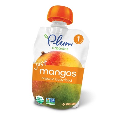 Plum Organics Just Mangos Baby Food Pouch - 3.5oz